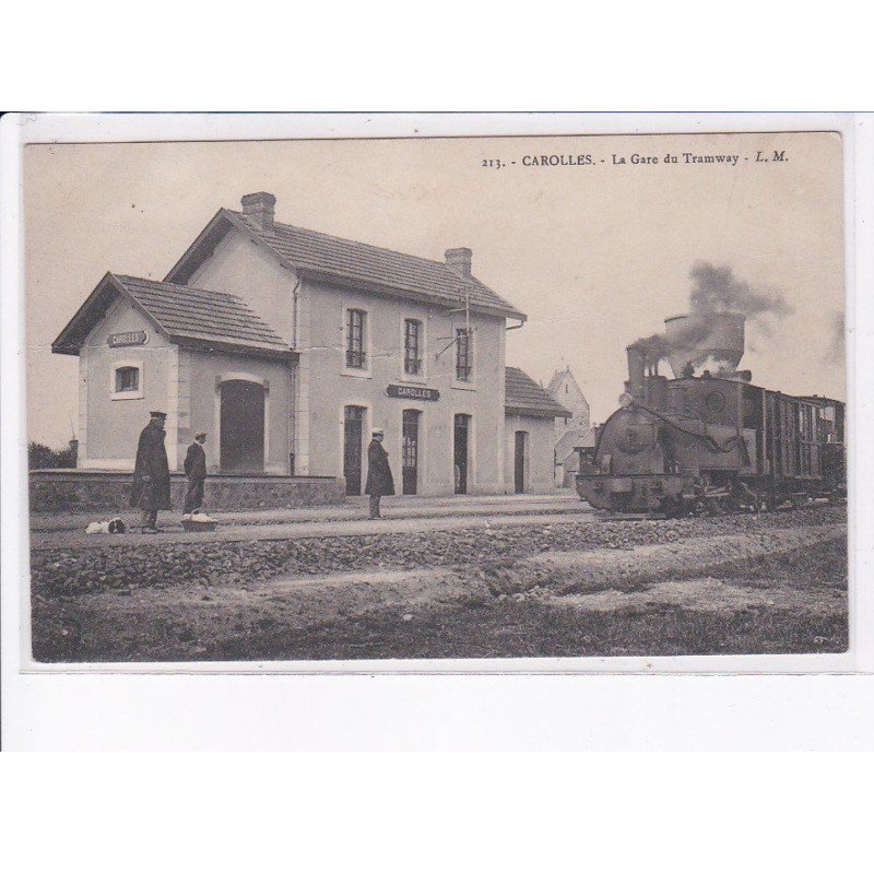 CAROLLES: la gare du tramway, train - état