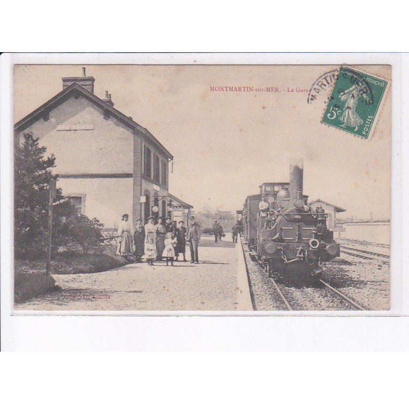 MONTMARTIN-sur-MER: la gare, le train - très bon état