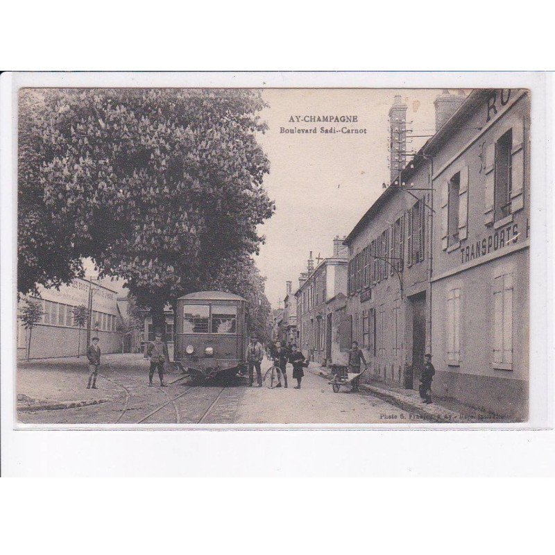 AY-CHAMPAGNE: boulevard sadi-carnot, chemin de fer - très bon état