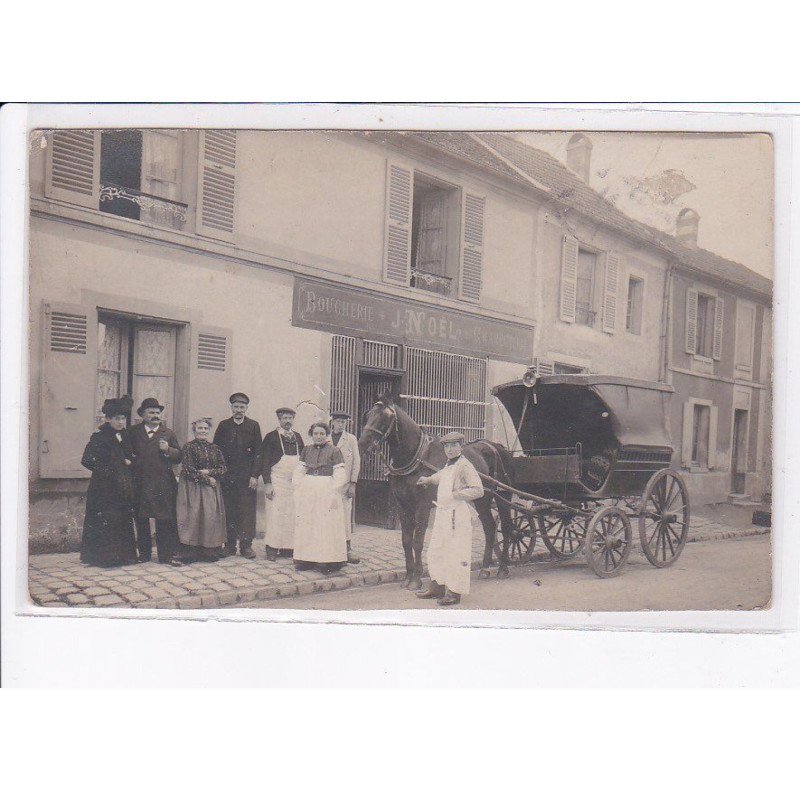 SAONE ET LOIRE: à localiser, boucherie J Noel, attelage, charcuterie - très bon état