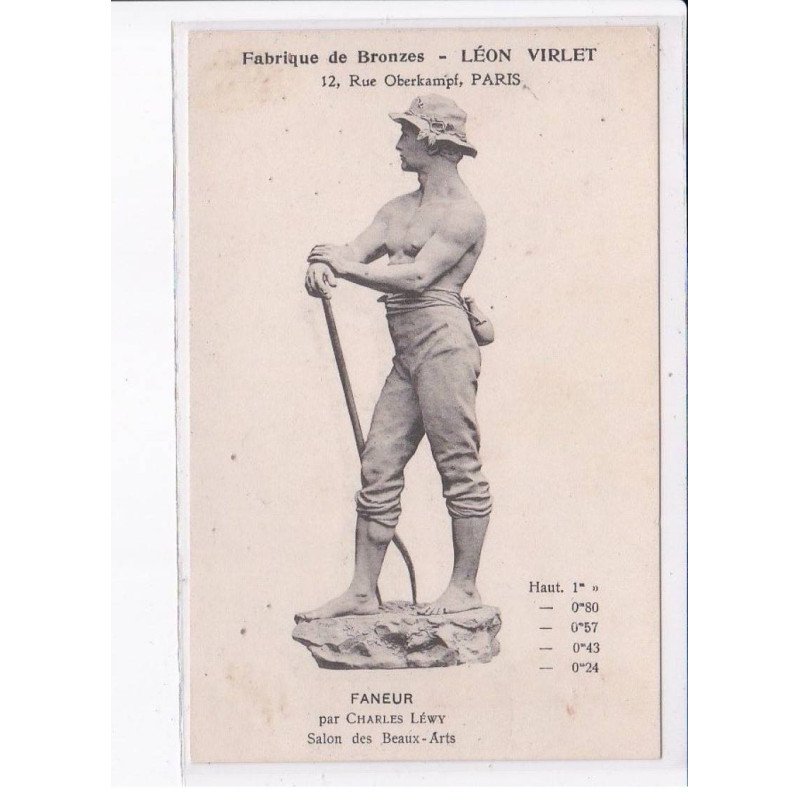PARIS: judaïca, fabrique de bronzes, Léon Virlet, Faneur, 75011 - très bon état