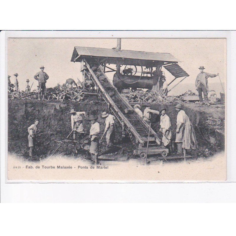 SUISSE: NEUFCHATEL: ponts de martel, fabrication de tourbe malaxée - très bon état