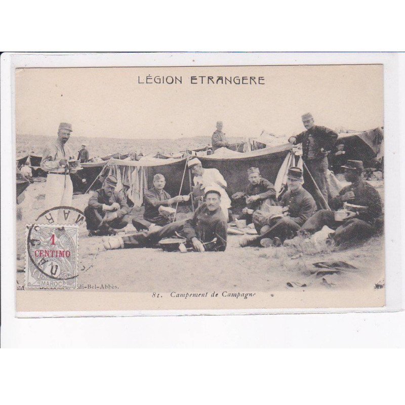 MILITAIRE LEGION ETRANGERE: campement de campagne - très bon état