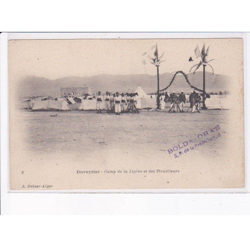 MILITAIRE LEGION ETRANGERE: duveyrier, camp de la légion et des tirailleurs - très bon état