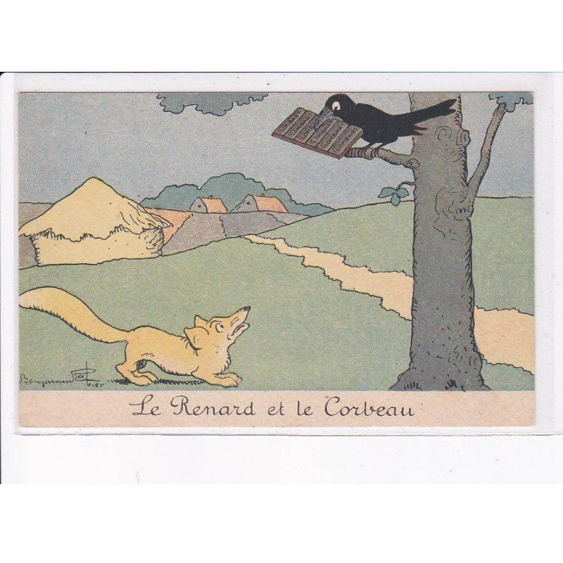 ILLUSTRATEUR Benjamin RABIER: le renard et le corbeau - état