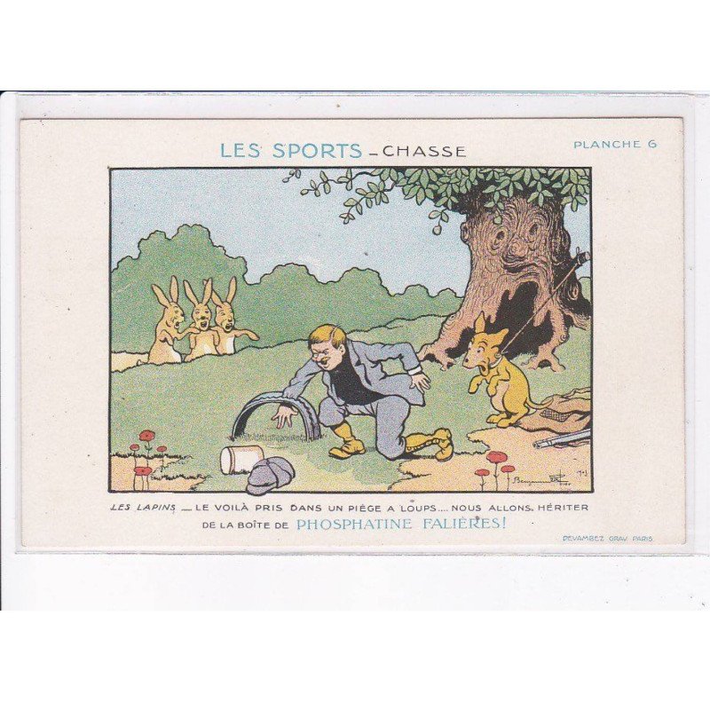 ILLUSTRATEUR Benjamin RABIER: les sports, chasse - très bon état