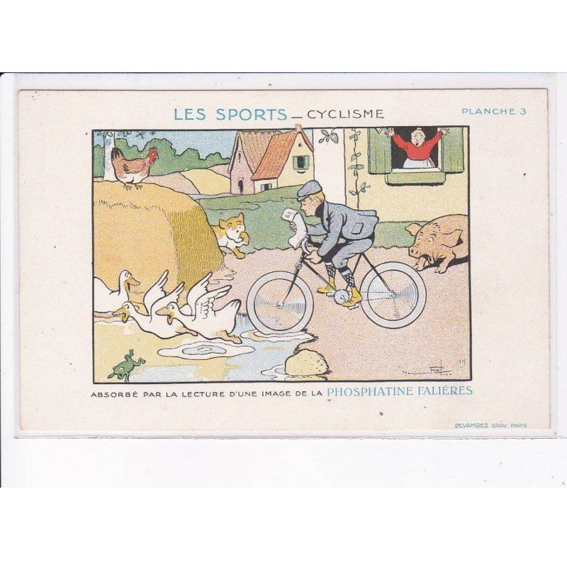 ILLUSTRATEUR Benjamin RABIER: les sports, cyclisme - très bon état