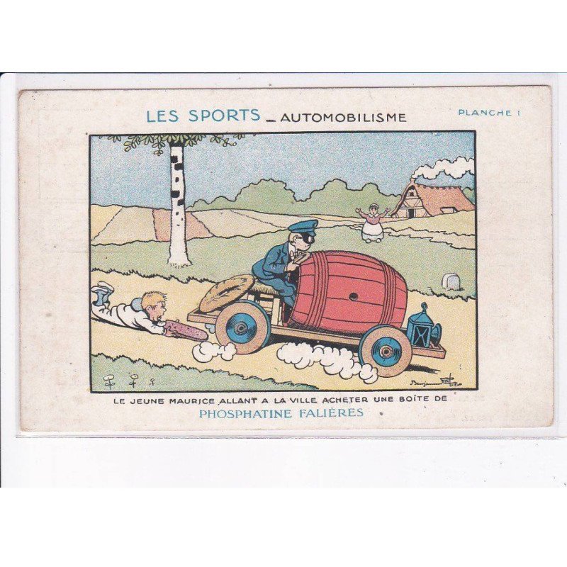 ILLUSTRATEUR Benjamin RABIER: les sports, automobilisme - état