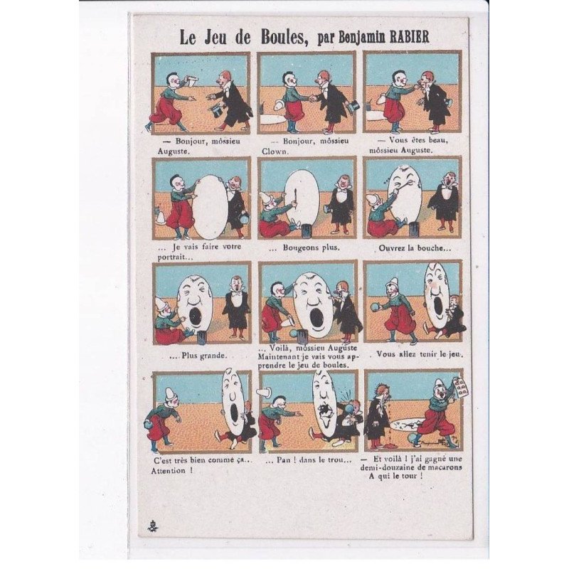 ILLUSTRATEUR Benjamin RABIER: le jeu de boules - très bon état