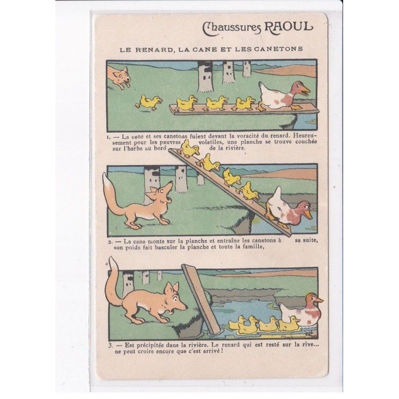 ILLUSTRATEUR Benjamin RABIER: cchaussures raoul le renard la cane et les canetons - état