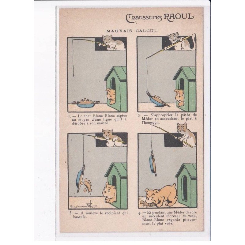 ILLUSTRATEUR Benjamin RABIER: cchaussures raoul mauvais calcul - très bon état