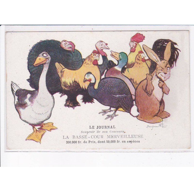 ILLUSTRATEUR Benjamin RABIER: le journal, la basse-cour merveilleuse - très bon état