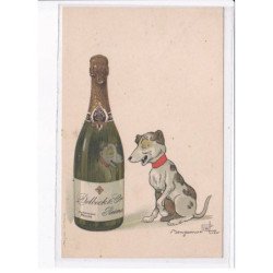 ILLUSTRATEUR Benjamin RABIER: chien, champagne delbeck - très bon état