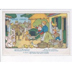 ILLUSTRATEUR Benjamin RABIER: rentrée d'orient, quinine et moustiquaire, notre cher militaire - très bon état