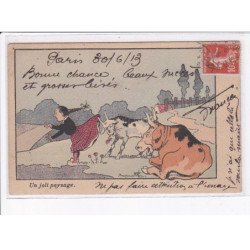 ILLUSTRATEUR Benjamin RABIER: un joli paysage - très bon état