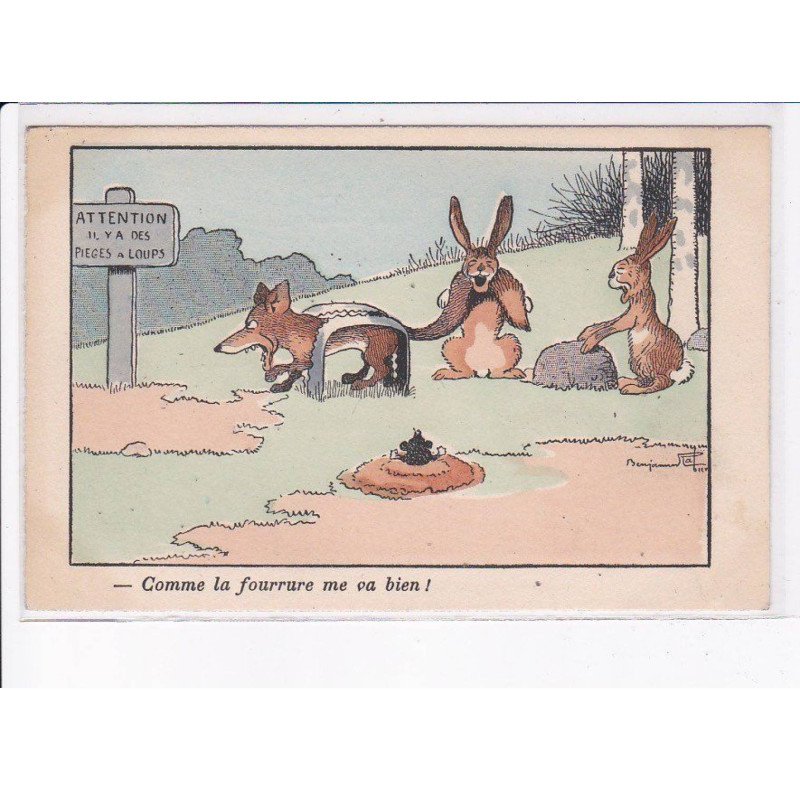 ILLUSTRATEUR Benjamin RABIER: comme la fourrure me va bien! - très bon état