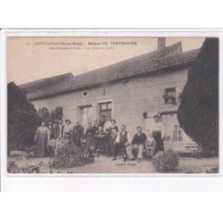 MONTLANDON: maison Ch. testevuide, une réunion d'amis, vue prise du jardin - très bon état