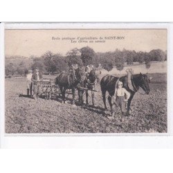 SAINT-BON: école pratique d'agriculture, les élèves au semoir - très bon état