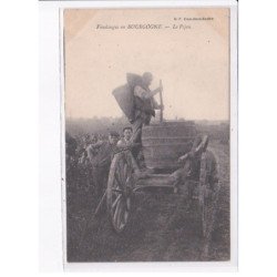 SAONE ET LOIRE: vendanges en bourgogne, le pijou - très bon état