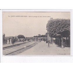 SAINT-AUBIN-sur-MER: après le passage du train, derniers adieux, gare - très bon état