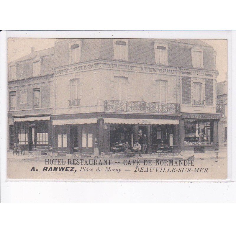 DEAUVILLE-sur-MER: hôtel restaurant, café de normandie - très bon état