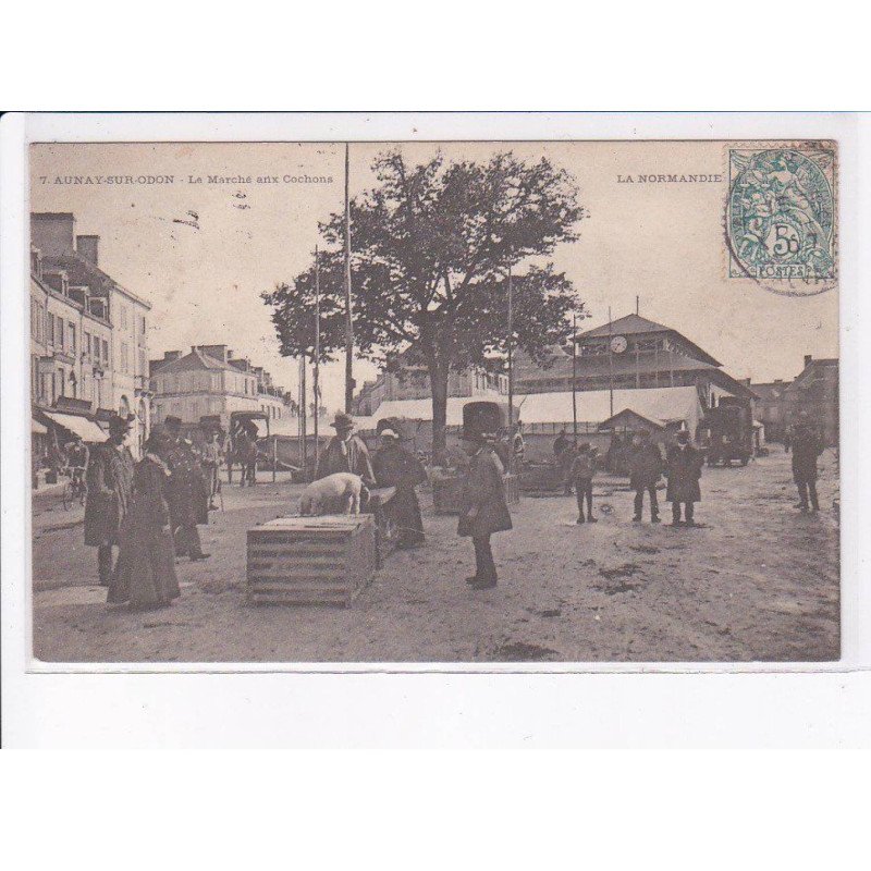 AUNAY-sur-ODON: le marché aux cochons - très bon état