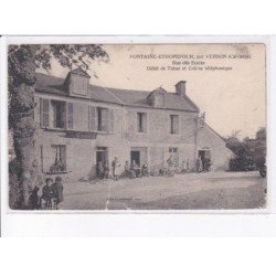 FONTAINE-ETOUPEFOUR: rue des écoles, débit de tabac et cabine téléphonique - état