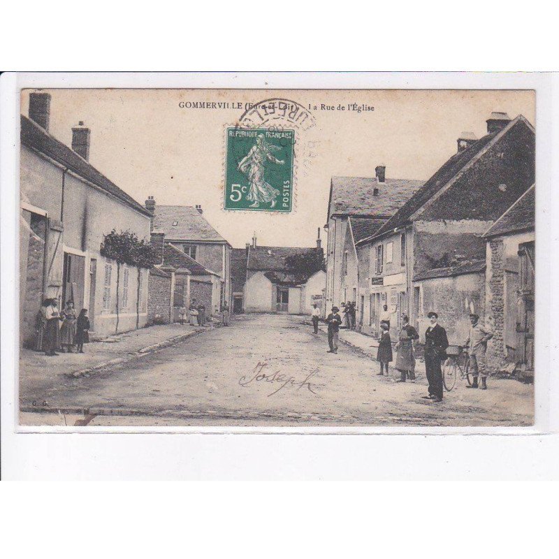 GOMMERVILLE: la rue de l'église - très bon état