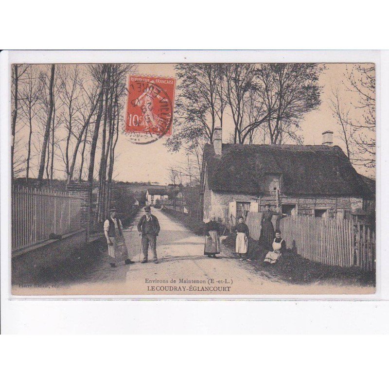 LE COUDRAY-EGLANCOURT: scène de village - très bon état
