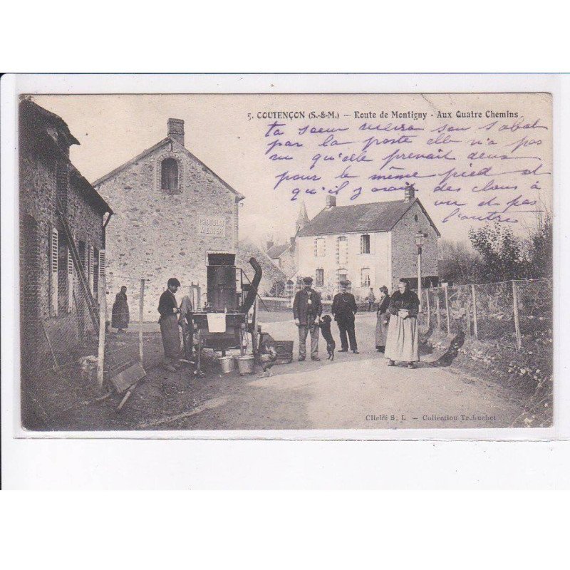 COUTENCON: route de montigny, aux quatres chemins, alambic (?) - état