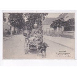 LOIRET: voiture à chien, marchande de fleurs se rendant au marché de gien - très bon état