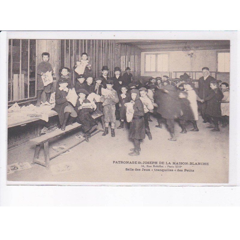 PARIS: 75013 patronage saint-joseph de la maison-blanche, salle des jeux tranquilles des petits - très bon état