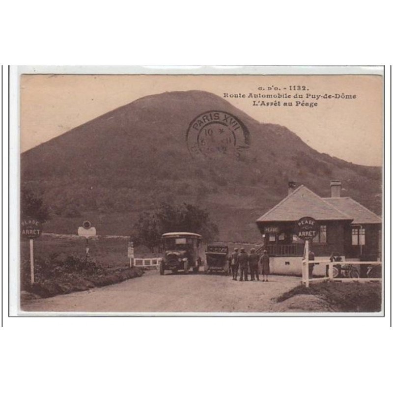 Route automobile du Puy de Dôme - l'arrêt au péage - très bon état