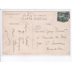 SURESNES: militaire, postes radiotélégraphiques de campagne, avant le départ, camion - très bon état
