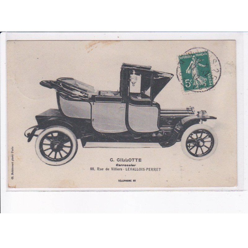LEVALLOIS-PERRET: G. Gillotte, automobile - très bon état