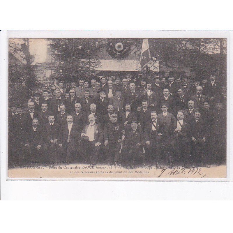 ARTHONNAY: fête du centenaire raoul adrien - très bon état
