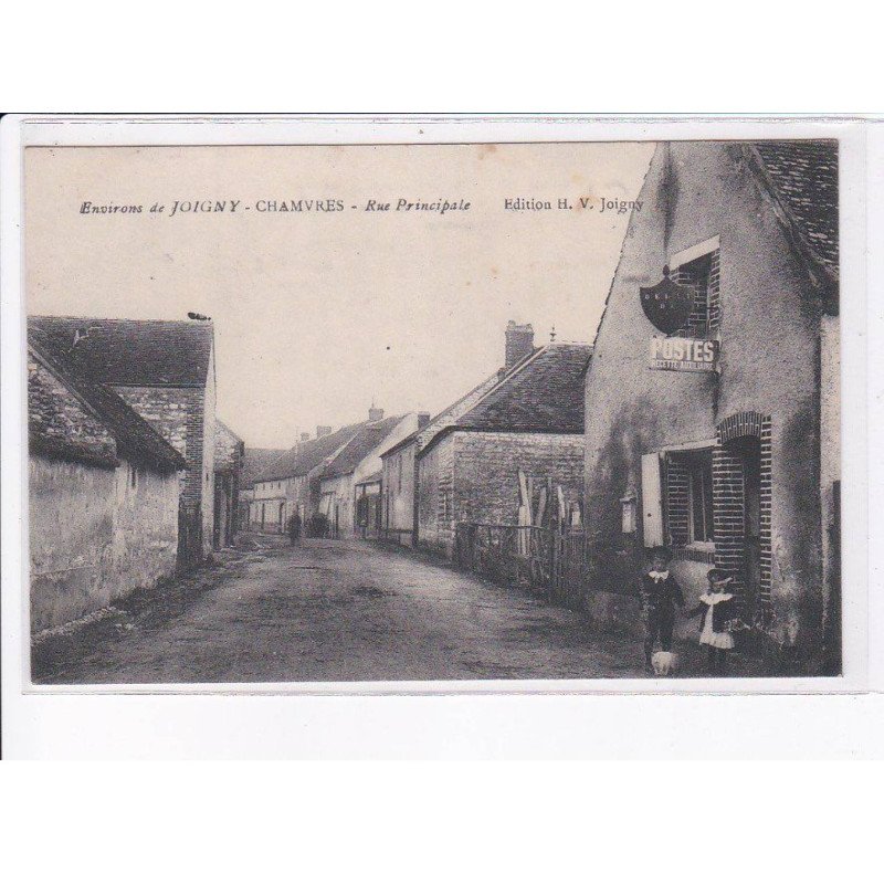 CHAMVRES: rue principale, poste - très bon état
