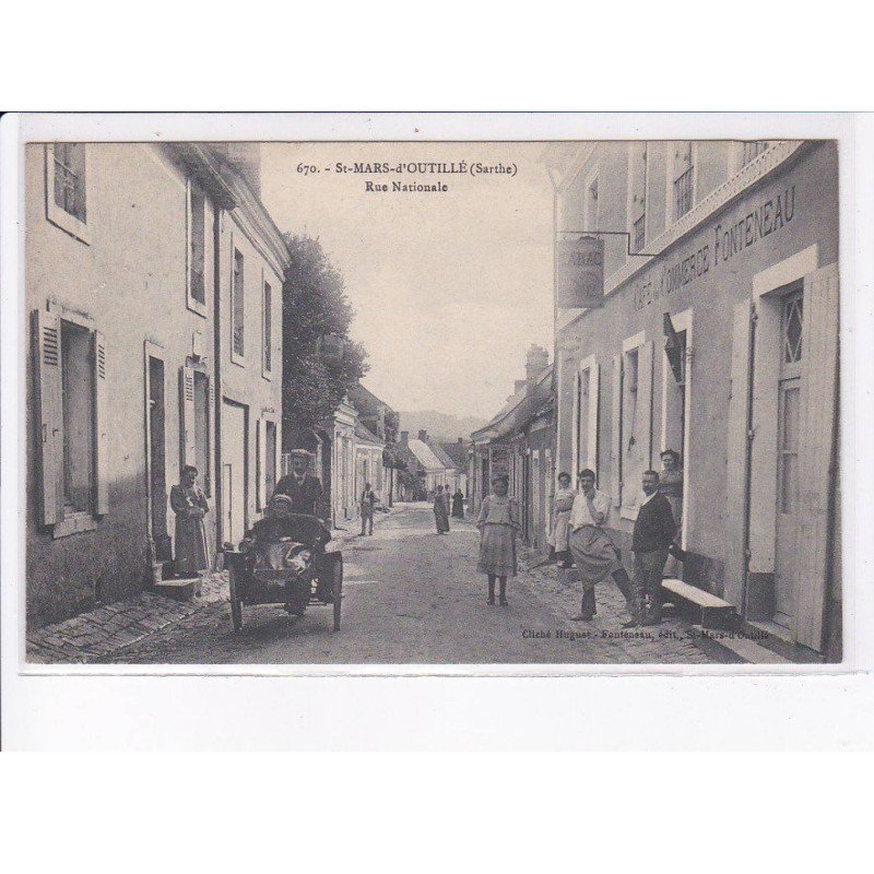 SAINT-MARS-d'OUTILLE: rue nationale, moto triporteur - très bon état