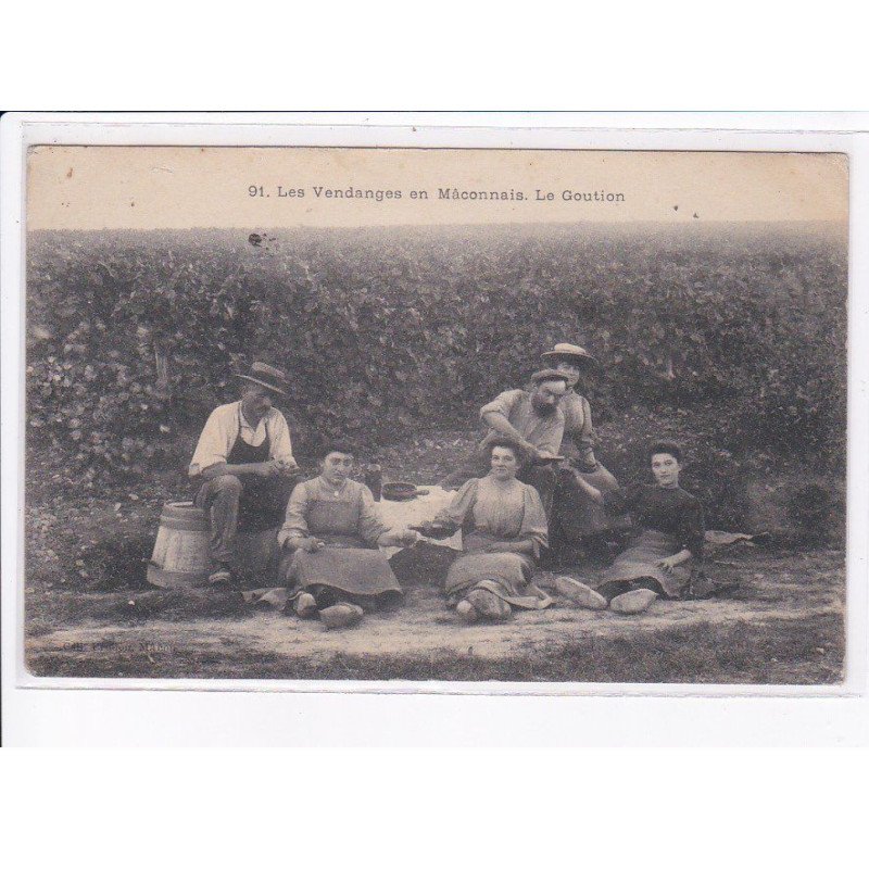 SAÔNE et LOIRE: les vendanges en mâconnais, le goution