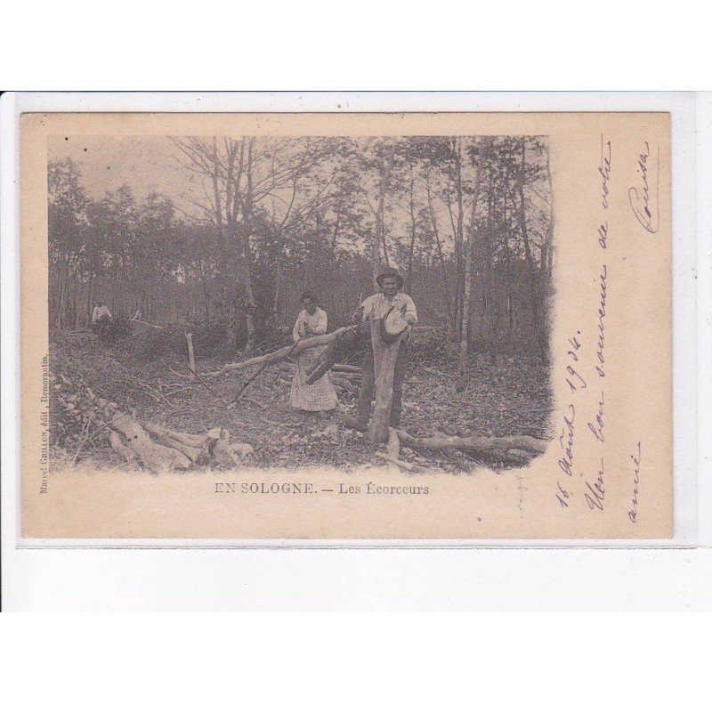 LOIR ET CHER: en sologne, les écorceurs, bois - très bon état