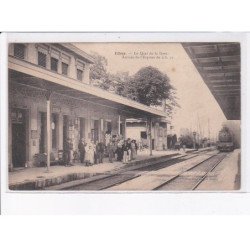 VITREY: le quai de la gare, arrivée de l'express, train - état