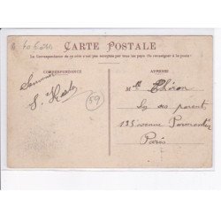 CAMBRAI: la rue de l'auge, grand bazar, attelage - état