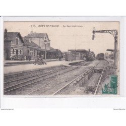 CREPY-en-VALOIS: la gare (intérieur) train - très bon état