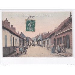 PERNES-en-ARTOIS: rue de saint-pol (rare en couleur) - très bon état