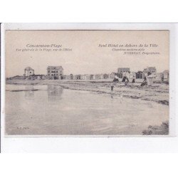 CONCARNEAU: vue générale de la plage, vue de l'hôtel - très bon état