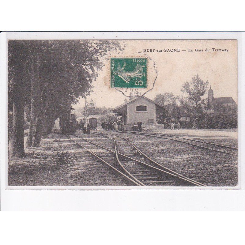 SCEY-sur-SAONE: la gare du tramway, train - très bon état