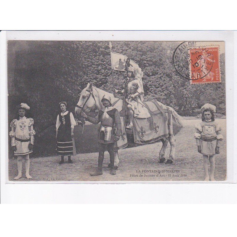 LA FONTAINE-SAINT-MARTIN: fêtes de jeanne d'arc, 1910 - très bon état