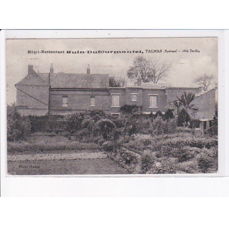 TALMAS: hôtel-restaurant ruin-dufourmantel, talmas, côté jardin - très bon état