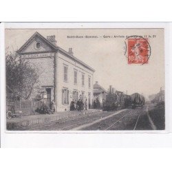 SAINT-OUEN: gare, arrivée du train de 11h21 - état