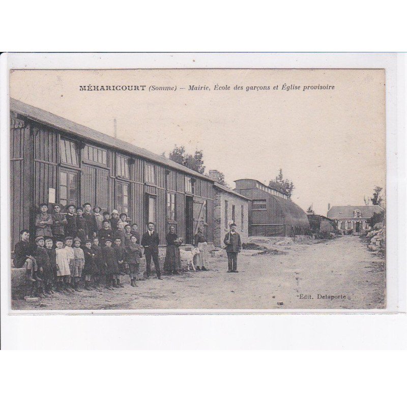 Méharicourt: maison, école des garçons et église provisoire - très bon état